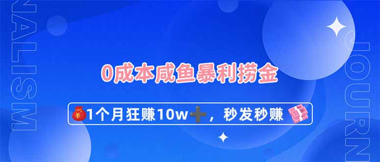 （14257期）0成本闲鱼暴利捞金，1个月狂赚10W+，秒发秒赚新玩法-悦商宝