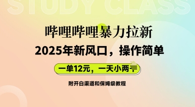 哔哩哔哩暴力拉新：2025年新风口，一单12元，一天数张(附开白渠道和保姆级教程)-悦商宝